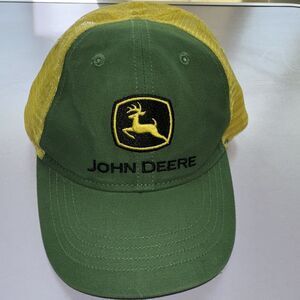 John Deere Tractor Cap Hat Youth Kids Adjustable Snapback Trucker Meshback